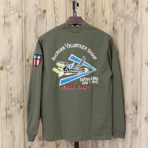  AVIREX ABbNX EMB FLYING TIGER L/S T-SHIRT T  TVc 783-5230021 N[lbN ~^[ gbvX ArbNX Y uh lR|X