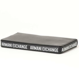 送料無料 ARMANI EXCHANGE アルマーニエクスチェンジ AX ラウンドロゴファスナー レザー長財布 MC