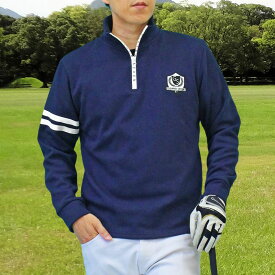 送料無料 ゴルフ トレーナー メンズ ゴルフウェア 暖かい裏起毛シャギーボアフリース GIORNO SEVEN ジョルノセブン ハーフジップ モックネック スウェット ハイネック トップス 秋冬 おしゃれ ブランド 新作 MC