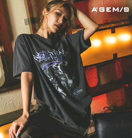 A'GEM/9【エージェムナイン】リメイク風デザイン半袖Tシャツ/全1色【あす楽対応】Tシャツ 半袖 半袖Tシャツ メンズ レディース トップス バンドTシャツ ヴィンテージ風 ロックTシャツ ユニセックス 春 夏 韓国ファッション