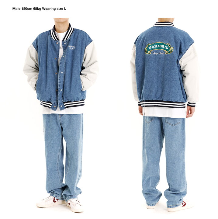 楽天市場】mahagrid マハグリッド 正規品 デニムヴァーシティ JKT/全2 