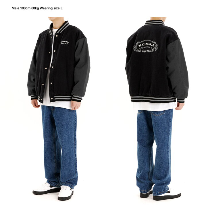楽天市場】mahagrid マハグリッド 正規品 デニムヴァーシティ JKT/全2 