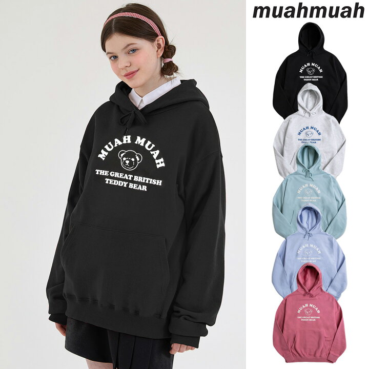 楽天市場】muahmuah ムーアムーア 正規品 MUAH TEDDYロゴオーバー  