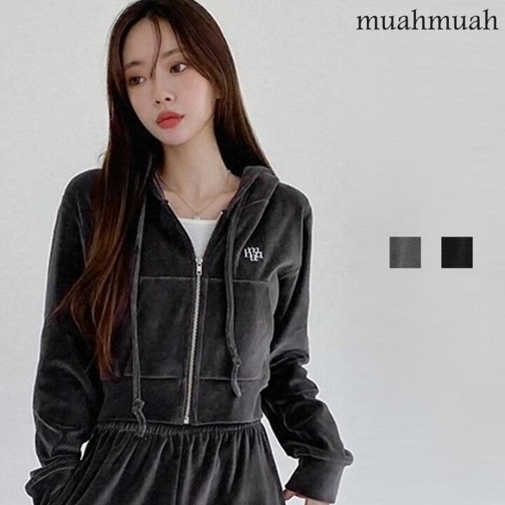 楽天市場】muahmuah ムーアムーア ベルベットトレーニング ジップ 