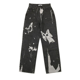 [即納]【正規品】NASTY FANCY CLUB ナスティーファンシークラブ プリントパンツ VLINDER PRINTED PANTS/全1色【あす楽対応】韓国ブランド 韓国ファッション デニムパンツ レディース ワイドパンツ ジーンズ ジーパン レディース 蝶 バタフライ ストリート Y2K ボトムス