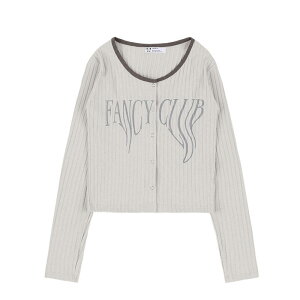 NASTY FANCY CLUB �i�X�e�B�[�t�@���V�[�N���u �x�[�V�b�N���S�J�[�f�B�K�� TYPO BASIC LOGO CARDIGAN/�S2�F �؍��u�����h �؍��t�@�b�V���� �J�[�f�B�K�� �J�[�f ���f�B�[�X �H�D �g�b�v�X ���S �O����