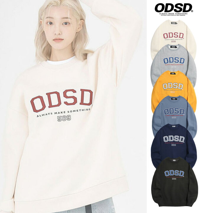 楽天市場 Oddstudio オッドスタジオ 正規品 Odsd Applique Logo Sweat Shirts 全6色 あす楽対応 韓国ブランド 韓国ファッション トレーナー スウェット レディース メンズ トップス ロゴ Daese Tokyo By Agem