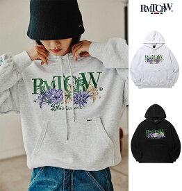 ROMANTICCROWN ロマンティッククラウン 正規品 RECENT LOGO FLOWER HOODIE ロゴフラワー HD/全2色 【あす楽対応】韓国ブランド 韓国ファッション フーディー プルオーバーパーカー レディース メンズ ユニセックス トップス 服 花 フラワー 刺繍 ストリート カジュアル