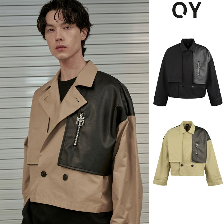 楽天市場】韓国ブランド OY オーワイ 正規品 クロップド レザー 