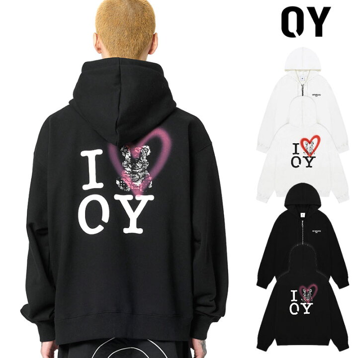 楽天市場】OY オーワイ I LOVE OY フード ZIP UP パーカー/全2色 韓国  