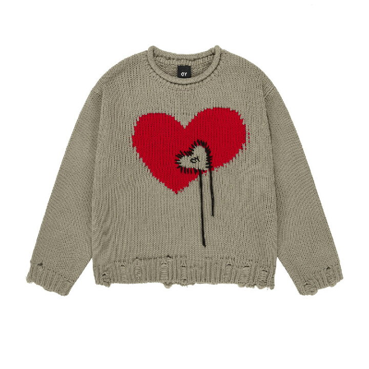 楽天市場】OY オーワイ ハートステッチニット HEART STICH DESTOYED 
