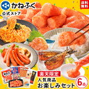 【感謝デー15%OFF】かねふく 人気商品お楽しみセット6品《楽天限定品》送料無料 ／ ご自宅向け 詰め合わせ 明太子 か…
