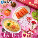 【4/16まで150円OFF＆pt3倍！】かねふく 母の日 早割 母の日セット 明太子 母の日セット4品(ギフト箱入り) 送料無料 …