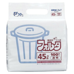 業務用フォルタゴミ袋(100枚入)F-9C 透明 90L用