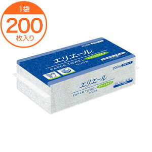 【ペーパータオル】 エリエール ペーパータオル スマートタイプ シングル 200枚(中判) 1袋