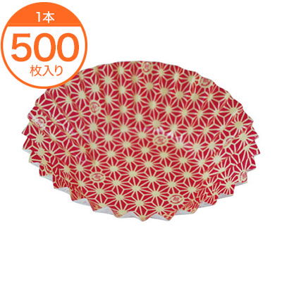 紙ケース フードケース ペーパーラミ お気に入り 麻の葉 赤１０Ｆ 有名ブランド 1本 ５００枚入