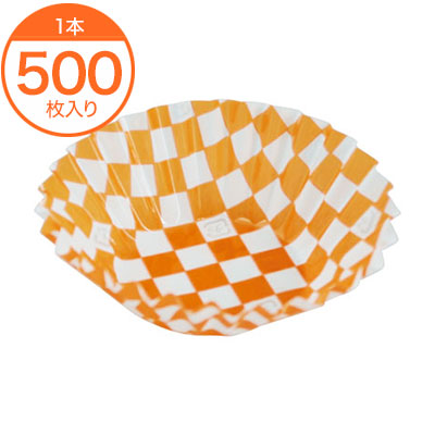 フィルムケース 大人気 フードケース 市松 オレンジ ７Ｆ 1本 ５００枚入 １着でも送料無料