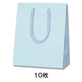 【手提げ紙袋】手提げ紙袋　プレーンチャームバッグ　20−12　ミズ