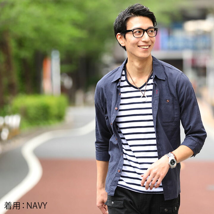 楽天市場 メンズ シャツ Tシャツ 7分袖 ボーダー カットソー 2点セット トップス カジュアル 春 夏 秋 服 30代 40代 50代 メンズスタイル Menz Style Menz Style メンズスタイル