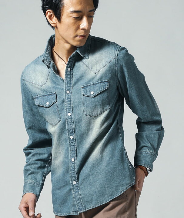 楽天市場 デニムシャツ メンズ ウエスタンシャツ シャツ 長袖 春 秋 冬 服 ファッション 30代 40代 50代 Menz Style メンズ スタイル