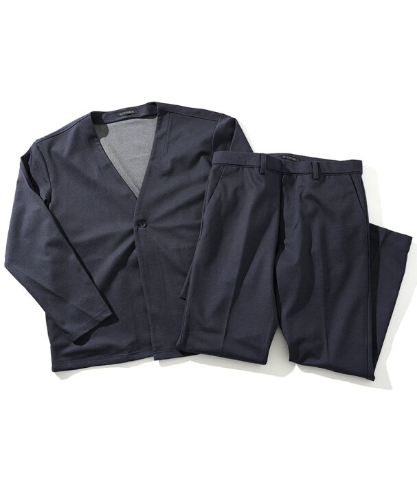 【送料無料】 パパ 父親 お父さん 入学式 入園式 卒業式 服装 スーツ スーツ以外 カジュアル 洗濯機 洗える セットアップ メンズ ノーカラージャケット 上下セットトップス スラックス イージーケア マシンウォッシャブル 長袖 春 秋 冬 服 30代 40代 50代 ... セミフォーマルセット 100 コムサ