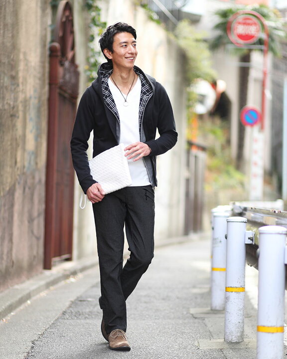 楽天市場 パーカーセット 黒パーカー 白tシャツ 黒パンツ3点コーデセット 48 Menz Style メンズスタイル