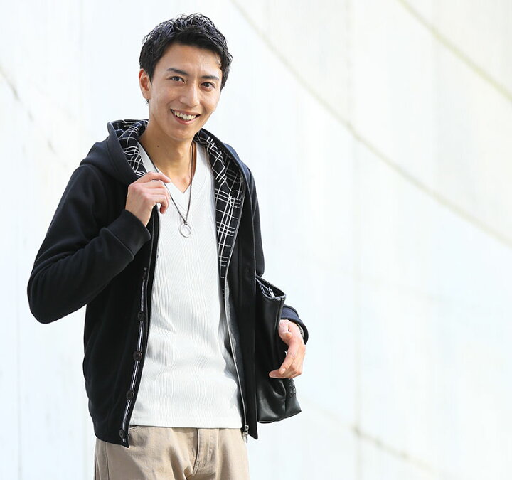 楽天市場 パーカーセット 黒パーカー 白tシャツ ベージュパンツ3点コーデセット 64 Menz Style メンズスタイル