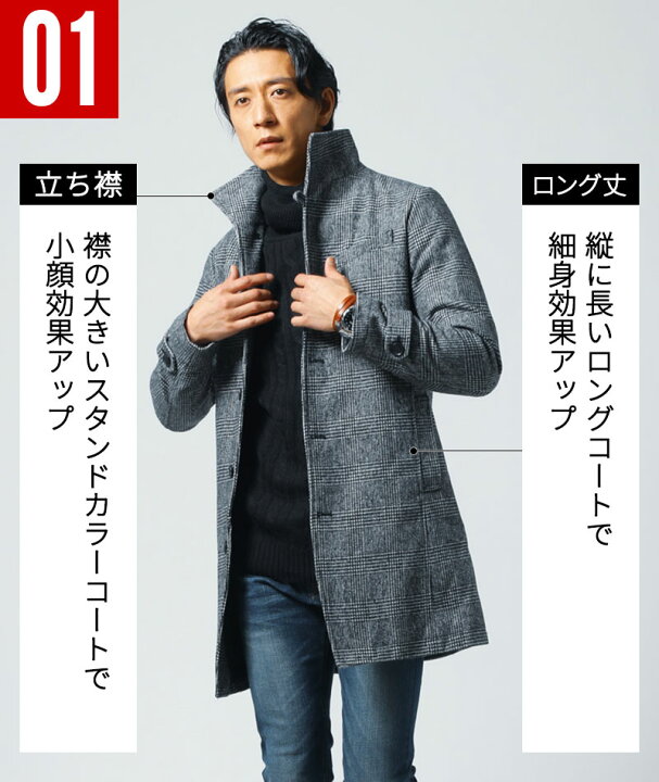 楽天市場 コート メンズ トップス コーディネートセット ニット タートルネック デニム 長袖 冬 服 30代 40代 50代 メンズスタイル Menz Style Menz Style メンズスタイル