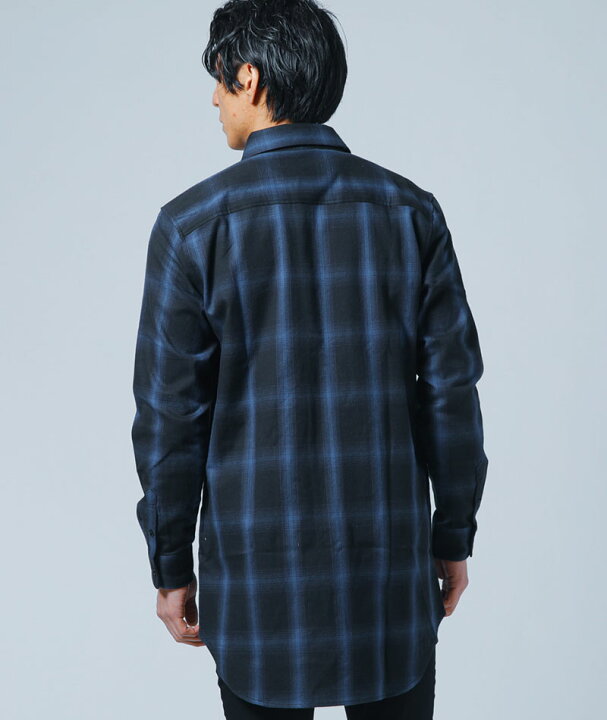 楽天市場 シャツ メンズ オンブレチェック 長袖 セミロング 綿 コットン 春 夏 秋 服 30代 40代 50代 Menz Style メンズスタイル おしゃれ Menz Style メンズスタイル