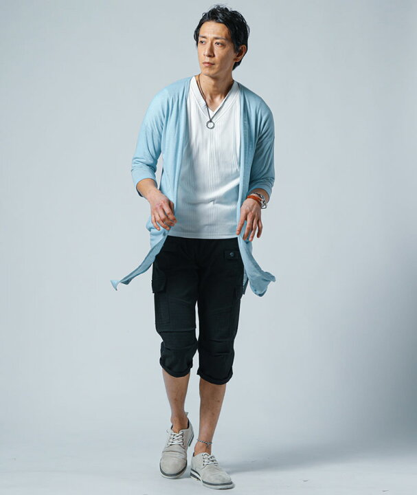楽天市場 カーディガン メンズ トップス アウター ライトアウター サマーニット 麻混 7分袖 ロング 春 夏 服 30代 40代 50代 Menz Style メンズスタイル
