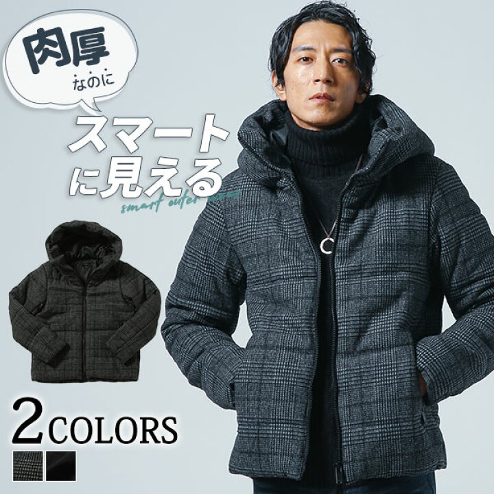 楽天市場 中綿ジャケット メンズ アウター メルトン ボリュームネック 2way 冬 服 30代 40代 50代 メンズスタイル Menz Style Menz Style メンズスタイル