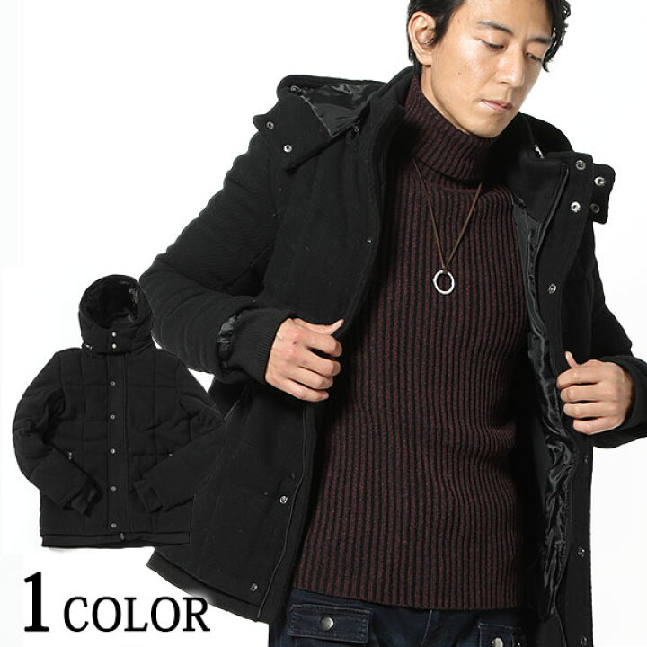 楽天市場 ダウンジャケット メンズ アウター メルトン 2way 長袖 ミディアム 冬 服 30代 40代 50代 Menz Style メンズ スタイル