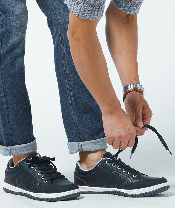 楽天市場 スニーカー メンズ シューズ キルティング ローカット Puレザー 合成皮革 カジュアル 軽量 春 夏 秋 冬 靴 30代 40代 50代 Menz Style メンズスタイル