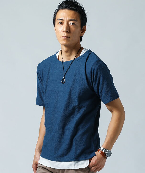 楽天市場 Tシャツ メンズ フェイクレイヤード 2カットソー 半袖 ネックレス 2点セット 春 夏 秋 服 30代 40代 50代 Menz Style メンズスタイル