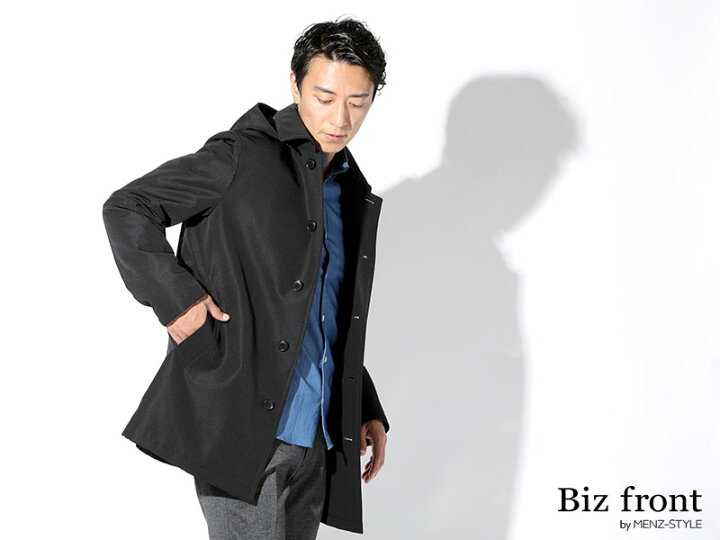 楽天市場 コート メンズ スタンドカラーコート アウター 撥水 フード 格子 服 30代 40代 50代 Menz Style メンズスタイル
