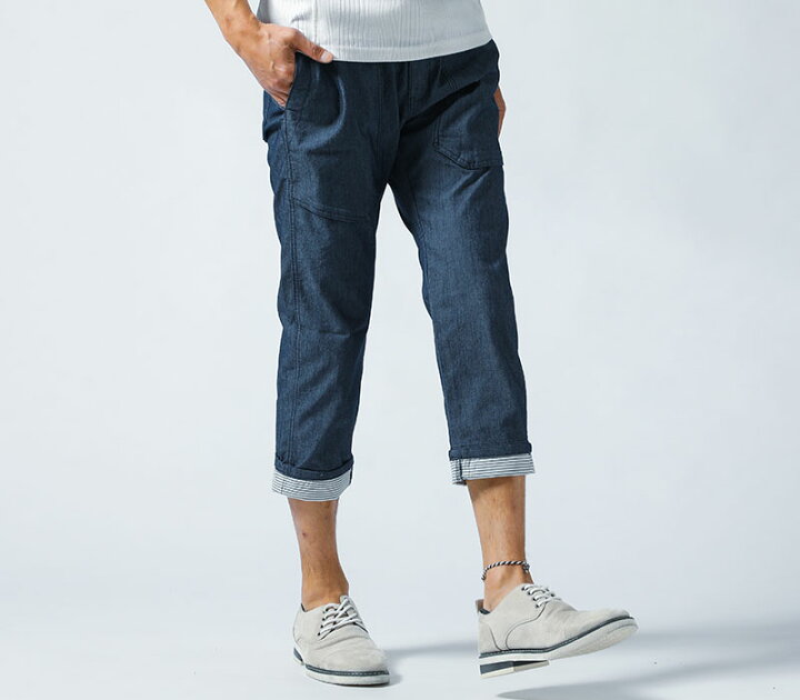 楽天市場 デニムパンツ メンズ ジーンズ アンクルパンツ クロップドパンツ ボトム ストレッチ スリム 春 夏 服 30代 40代 50代 Menz Style メンズスタイル