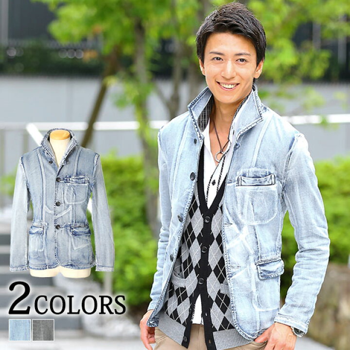 楽天市場 デニムジャケット ジャケット メンズ Xl 大きいサイズ デニム ストレッチ カジュアル メンズファッション Menz Style メンズ スタイル