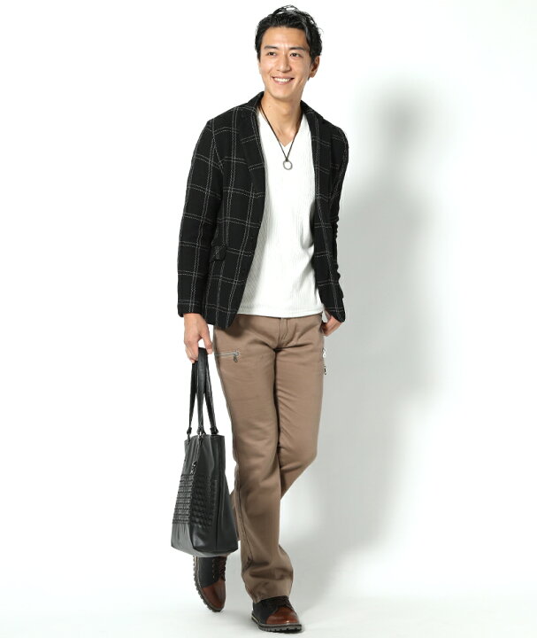 楽天市場 テーラードジャケット メンズ アウター 長袖 ジャケット ニット ニットジャケット チェック ストレッチ Menz Style メンズ スタイル
