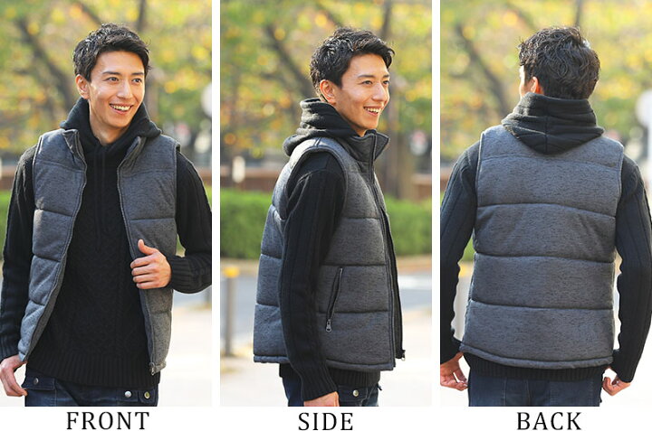 楽天市場 ベスト メンズ 中綿 ニットベスト フリース メランジ 中綿ベスト Menz Style メンズスタイル