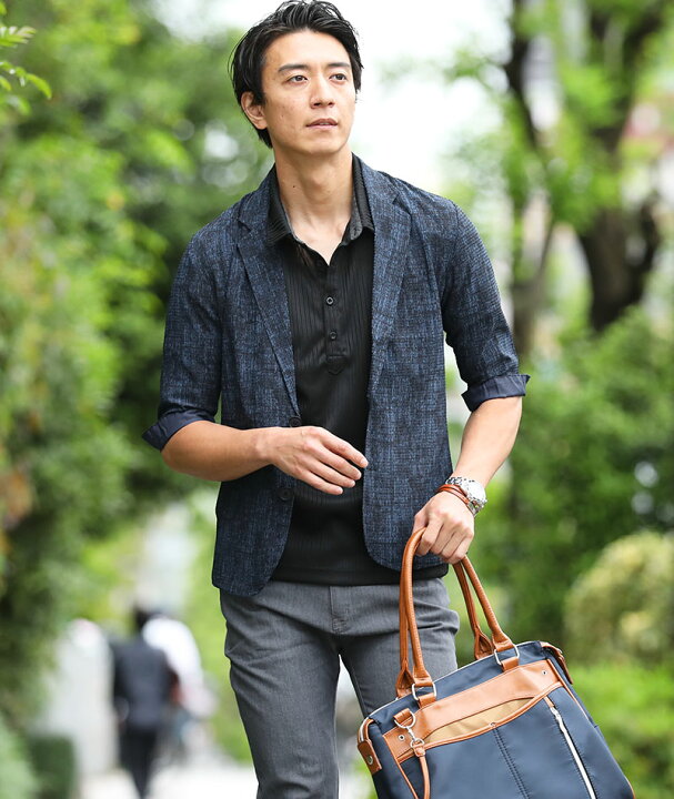 楽天市場 ジャケット メンズ アウター サマージャケット ストレッチ チェック 5分袖 夏 服 30代 40代 50代 Menz Style メンズ スタイル