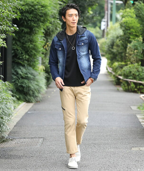 楽天市場 デニムジャケット メンズ ジャケット Gジャン アウター 長袖 フード レイヤード ストレッチ 春 秋 冬 服 30代 40代 50代 オシャレ Menz Style メンズスタイル