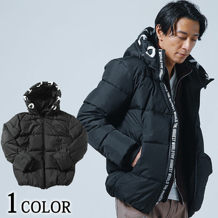 楽天市場 中綿ジャケット メンズ アウター フード 英字 ロゴ 撥水加工 長袖 冬 服 30代 40代 50代 メンズスタイル Menz Style Menz Style メンズスタイル