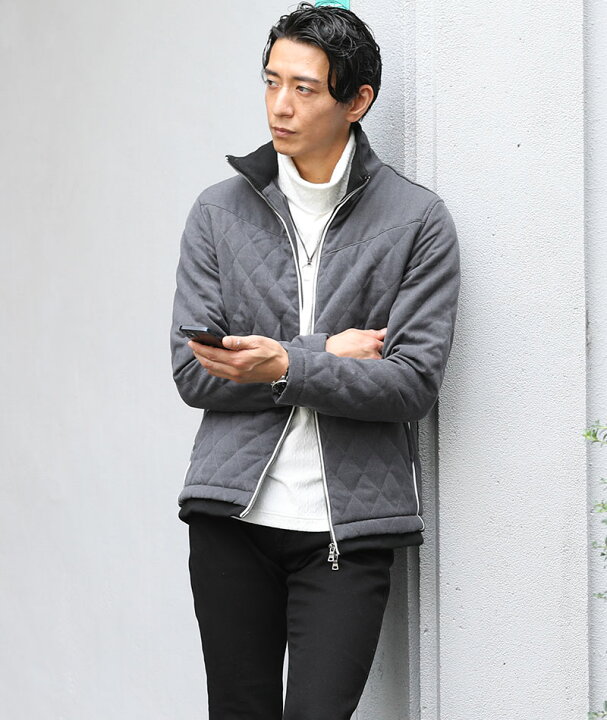 楽天市場 中綿ジャケット メンズ アウター パイピング キルト ジップアップ 秋 冬 春 服 30代 40代 50代 メンズスタイル Menz Style Menz Style メンズスタイル