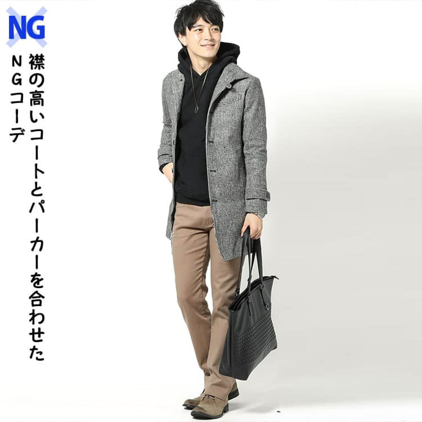 楽天市場 | MENZ-STYLE メンズスタイル - コート+パーカーの重ね着 
