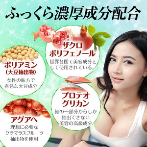【送料無料/あす楽】メロリアンバストサプリプラセンタイソフラボンプロテオグリカン30日分60粒入り国産【メロリアン】
