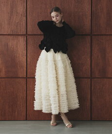 ボリュームチュールロングスカート スカート ボトムス レディース 秋【mt252】【即納販売】【送料無料】メ込