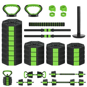 4in1���@�\�ώ��_���x���Z�b�g 44lbs-88lbs �i10kg/15kg/20kg�j*2 �o�[�x���E�P�g���x���E�v�b�V���A�b�v�o�[�ό`�� ? ����W���p�E�ؗ̓g���[�j���O ? �������I�N�^�S�i���_���x���E�n���h���E�x