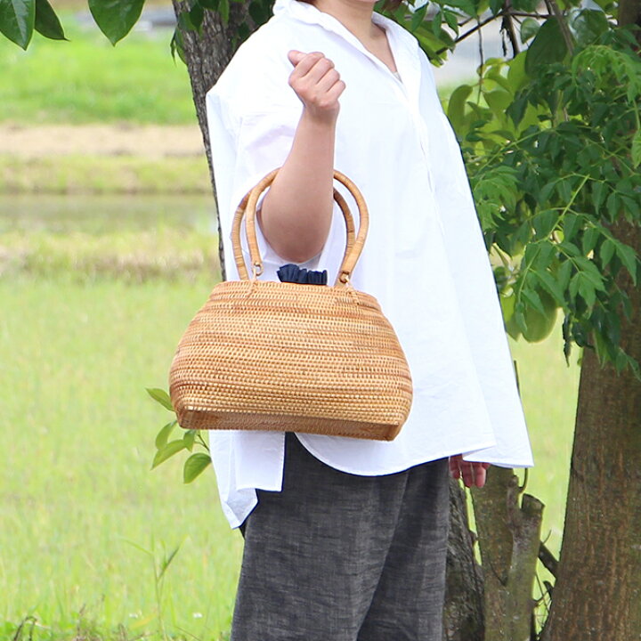 楽天市場】＼高級ベトナムラタン製／ アジアン ふっくら かごバッグ  