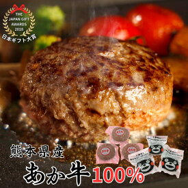 【熊本県産 あか牛100% ハンバーグ 3個／6個】日本ギフト大賞受賞 あか牛ハンバーグ 熊本産 あか牛 国産和牛 国産 冷凍 牛肉ハンバーグ 和牛ハンバーグ 和牛 和牛100％ 阿蘇 甲誠牛 熊本名物 お取り寄せ 内祝い 贈答用 三協畜産