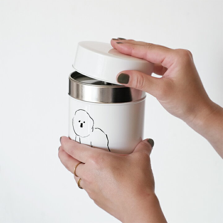 楽天市場 キャニスター缶 Claska クラスカ Mambo マンボ 保存容器 紅茶缶 ホワイト コーヒー 紅茶 お茶 食品 ブリキ ビジョン フリーゼ 犬 塩川いづみ イラスト 白 シンプル おしゃれ 日本製 インテリア雑貨mercato メルカート